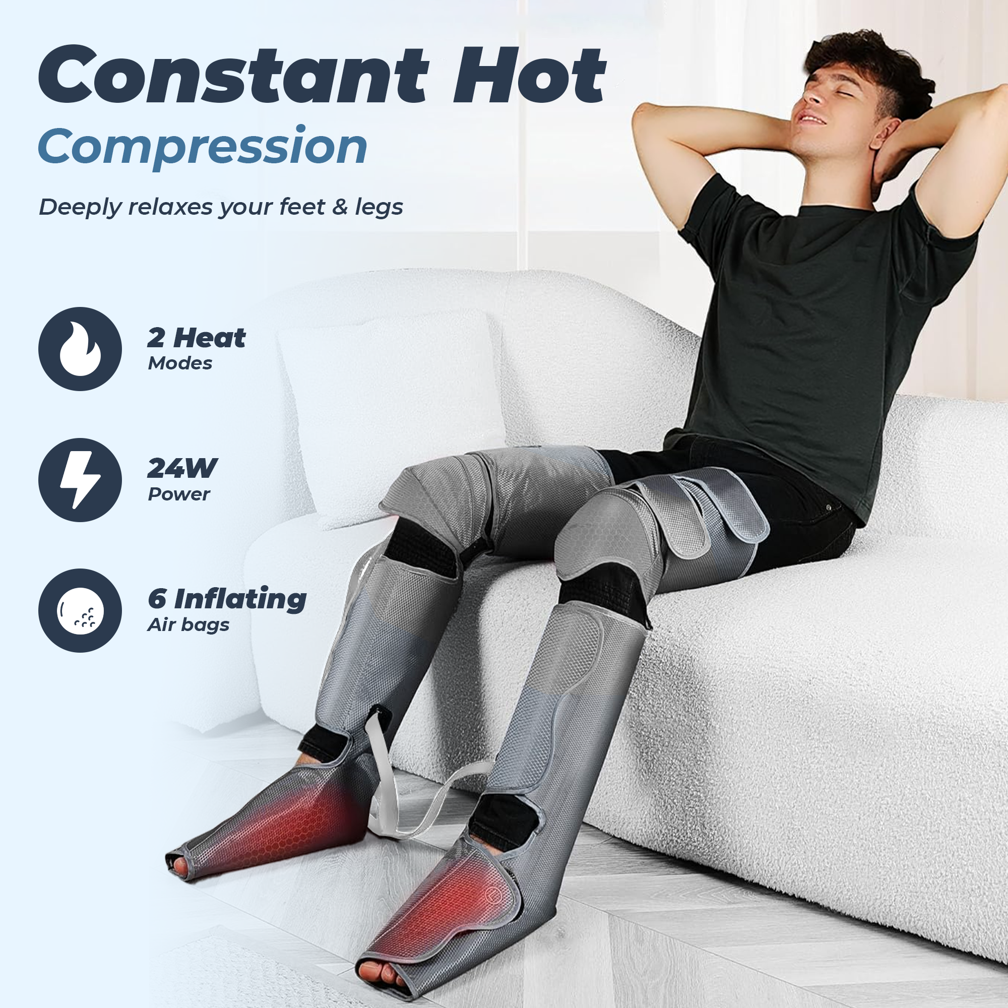 Flexnest Air Compression Leg Massager - Flexnest